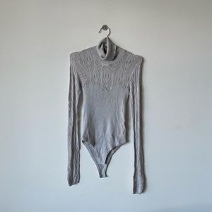 Free people long sleeve turtleneck bodysuit
